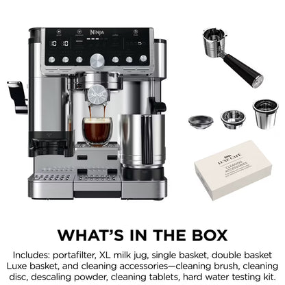 Ninja Luxe Cafe Pro Series 4-in-1 Espresso Coffee Cold Brew Hot Water Machine Stainless Steel
