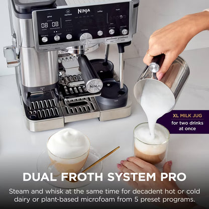 Ninja Luxe Cafe Pro Series 4-in-1 Espresso Coffee Cold Brew Hot Water Machine Stainless Steel