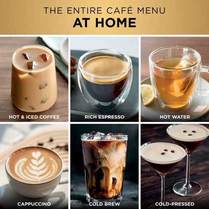 Ninja Luxe Cafe Pro Series 4-in-1 Espresso Coffee Cold Brew Hot Water Machine Stainless Steel
