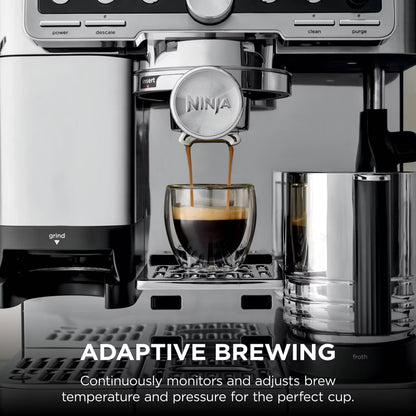 Ninja Luxe Cafe Pro Series 4-in-1 Espresso Coffee Cold Brew Hot Water Machine Stainless Steel