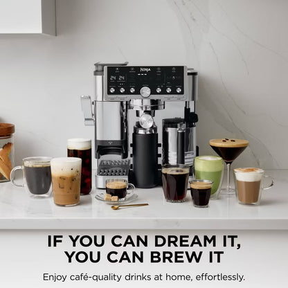Ninja Luxe Cafe Pro Series 4-in-1 Espresso Coffee Cold Brew Hot Water Machine Stainless Steel